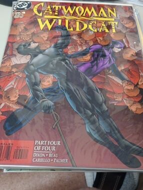 DC Catwoman Wildcat Comic Book - Purple and Black Cover In A Sleeve